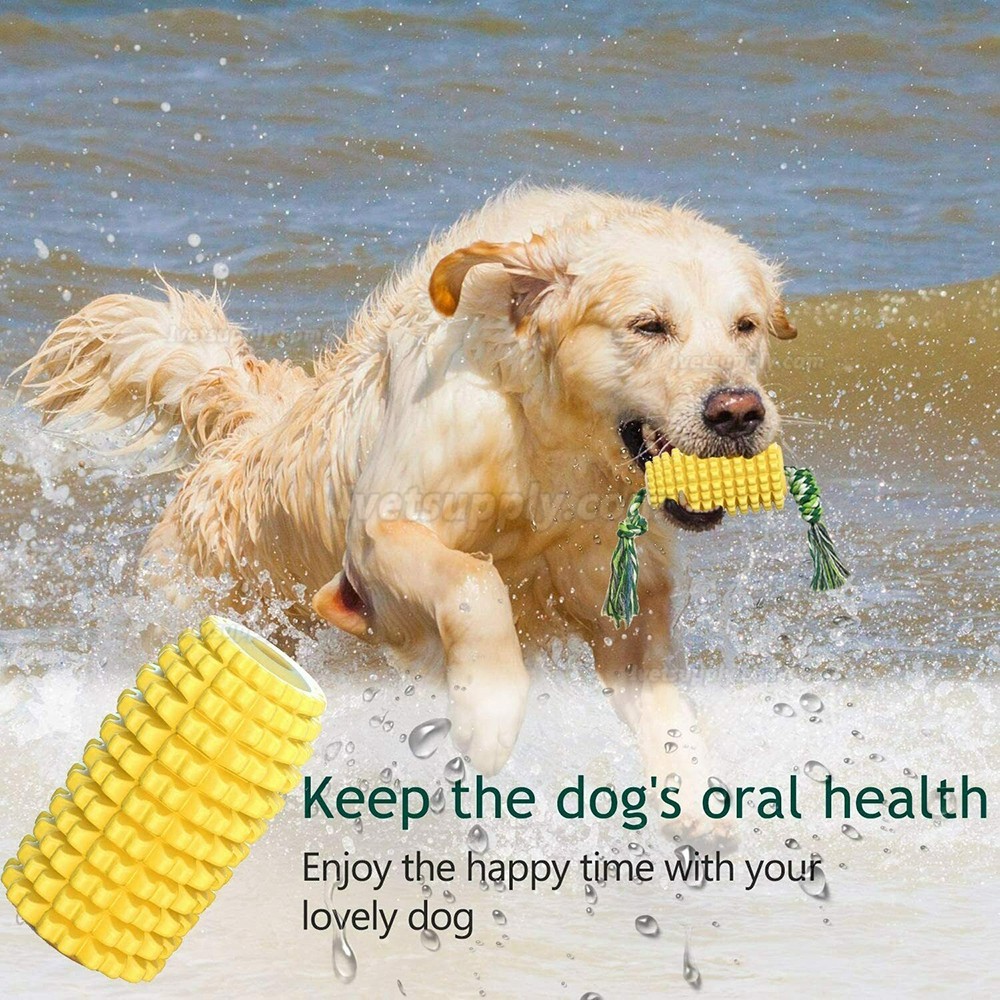 Dog Chew Toys Pets Toothbrush Toys Corn Teething Cleaning Dental Rope Toys